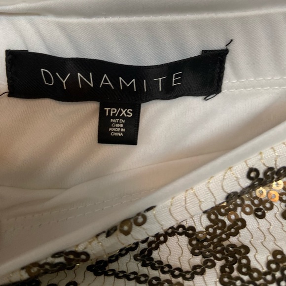 Gold & white sequin skirt - Picture 2 of 2